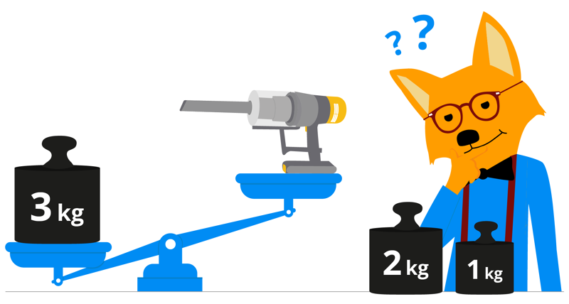 Weight of a cordless vacuum